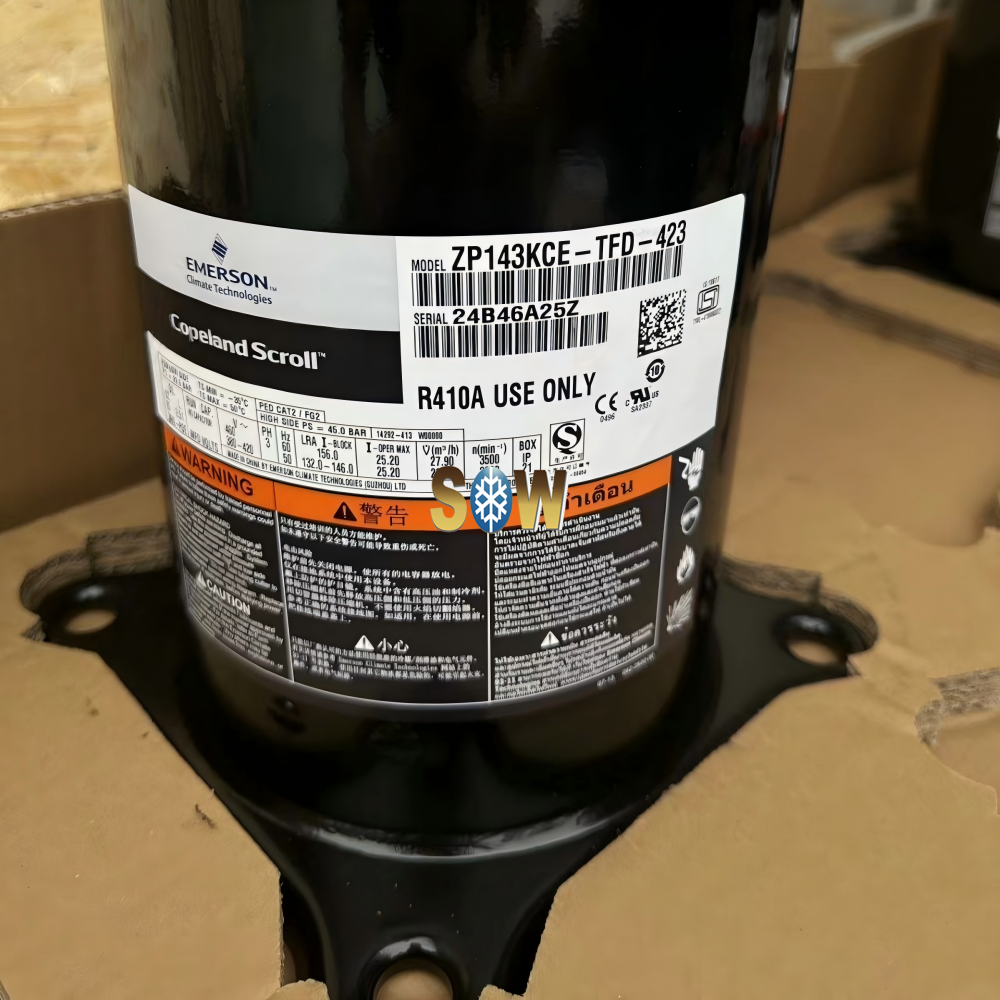 Copeland R410A scroll Compressor ZP143KCE-TFD-423