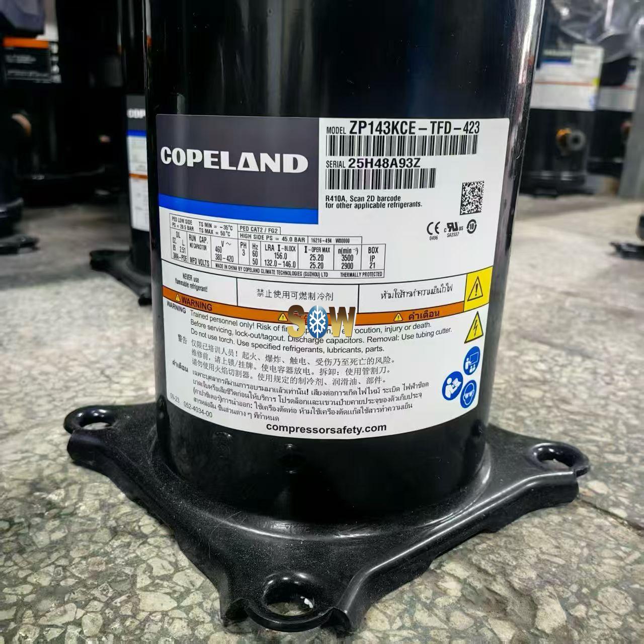 Copeland R410A scroll Compressor ZP143KCE-TFD-423