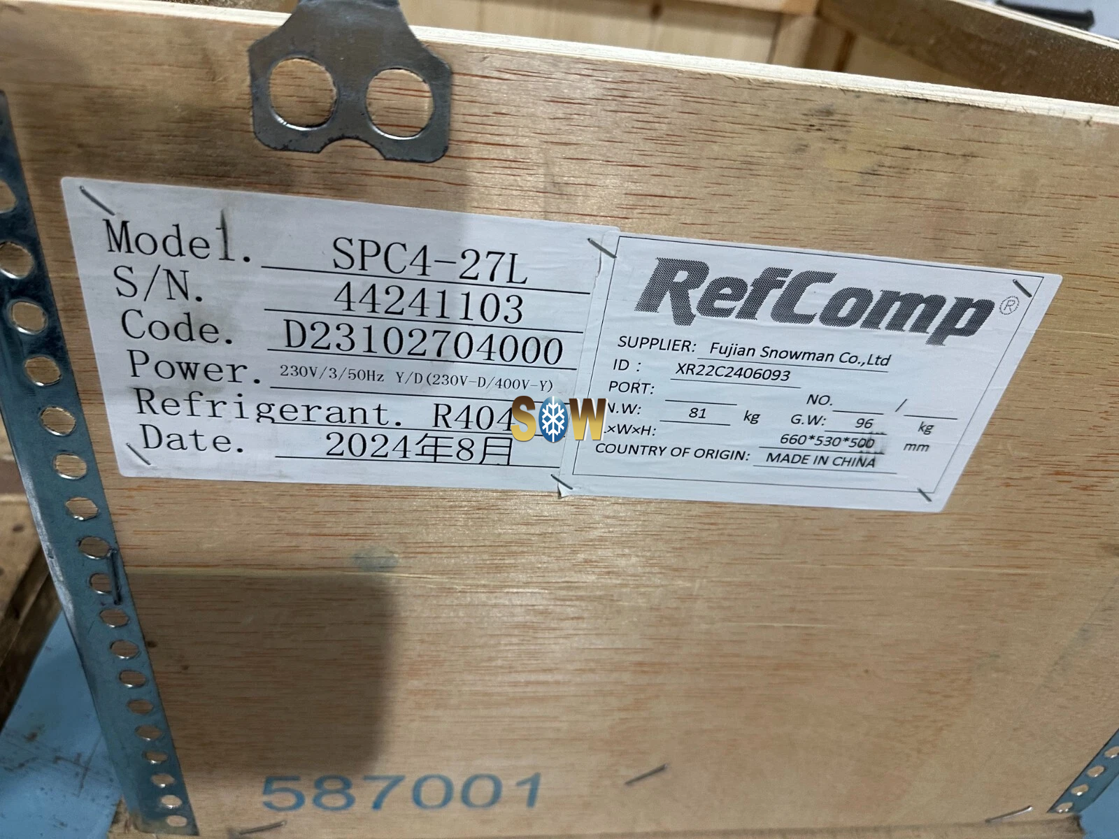 Refcomp Semi Hermetic compressor SPC4-27L